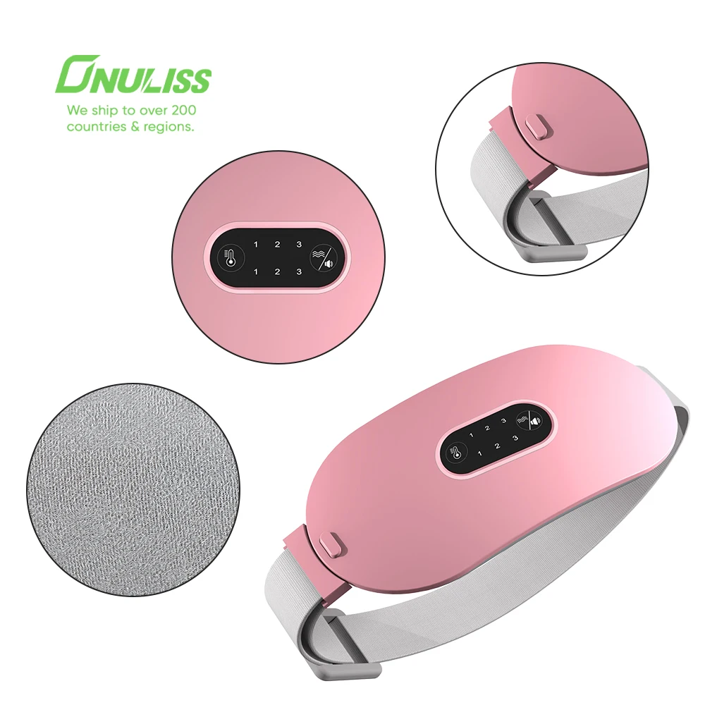 

Electric Abdomen Waist Menstrual Massage Belt Portable Menstrual Heating Pad Belt Rechargeable Electric Heat Belt For Women