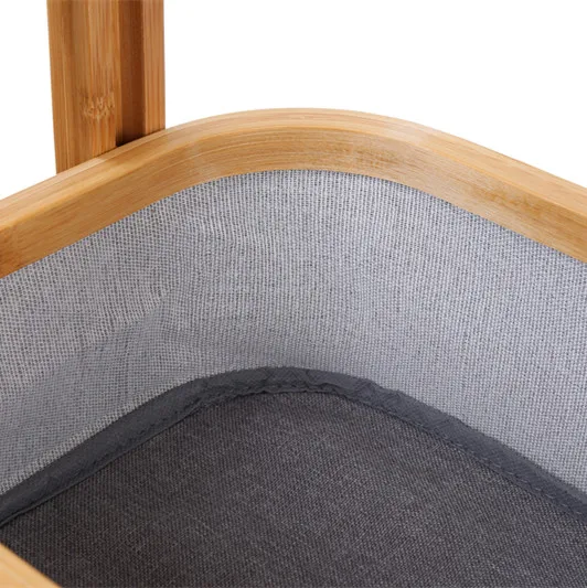 Einfache Installation Boden Typ Multi-schicht Bambus Rack Klapp Regal