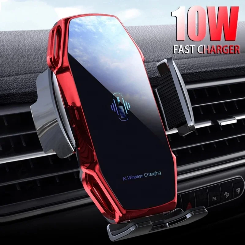 

Portable c type A5 smart sensor Auto Clamping Car Wireless Charger Mobile Phone Holder Stand Air Vent Mount Bracket For iphone