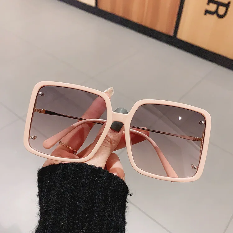 

2036 2021 fashion women square sunglasses uv400 protection sun glasses oversized gradient shades sunglasses, Multi