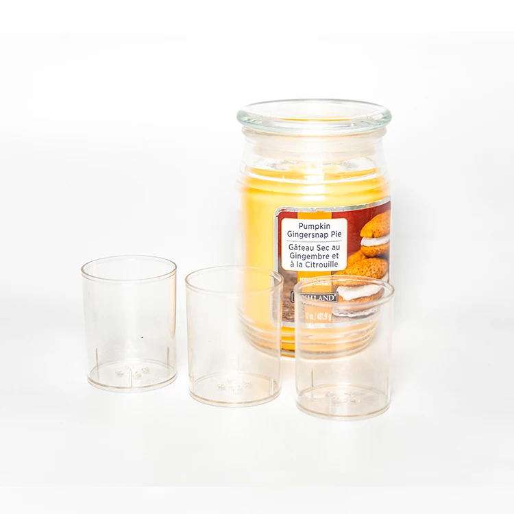 

empty clear cylinder plastic tea light candle cup tealight candle jars