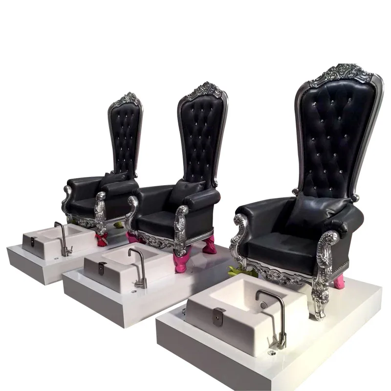 

Royal Throne Beauty Spa Equipment Salon Nail Chair No Tube Spa Silla Pedicure Chair, Custom-made