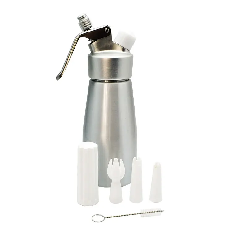 
fast delivery wholesale 250ml / 500ml / 1000ml cream whipper dispenser with 3 nozzles 