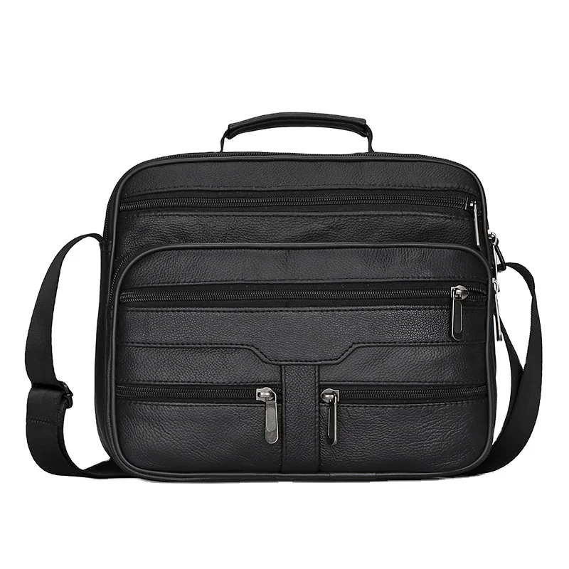 

Men's Fashion Business Cowhide Single Shoulder Bag Middle-Aged And Elderly Multi-Purpose Messenger Bag