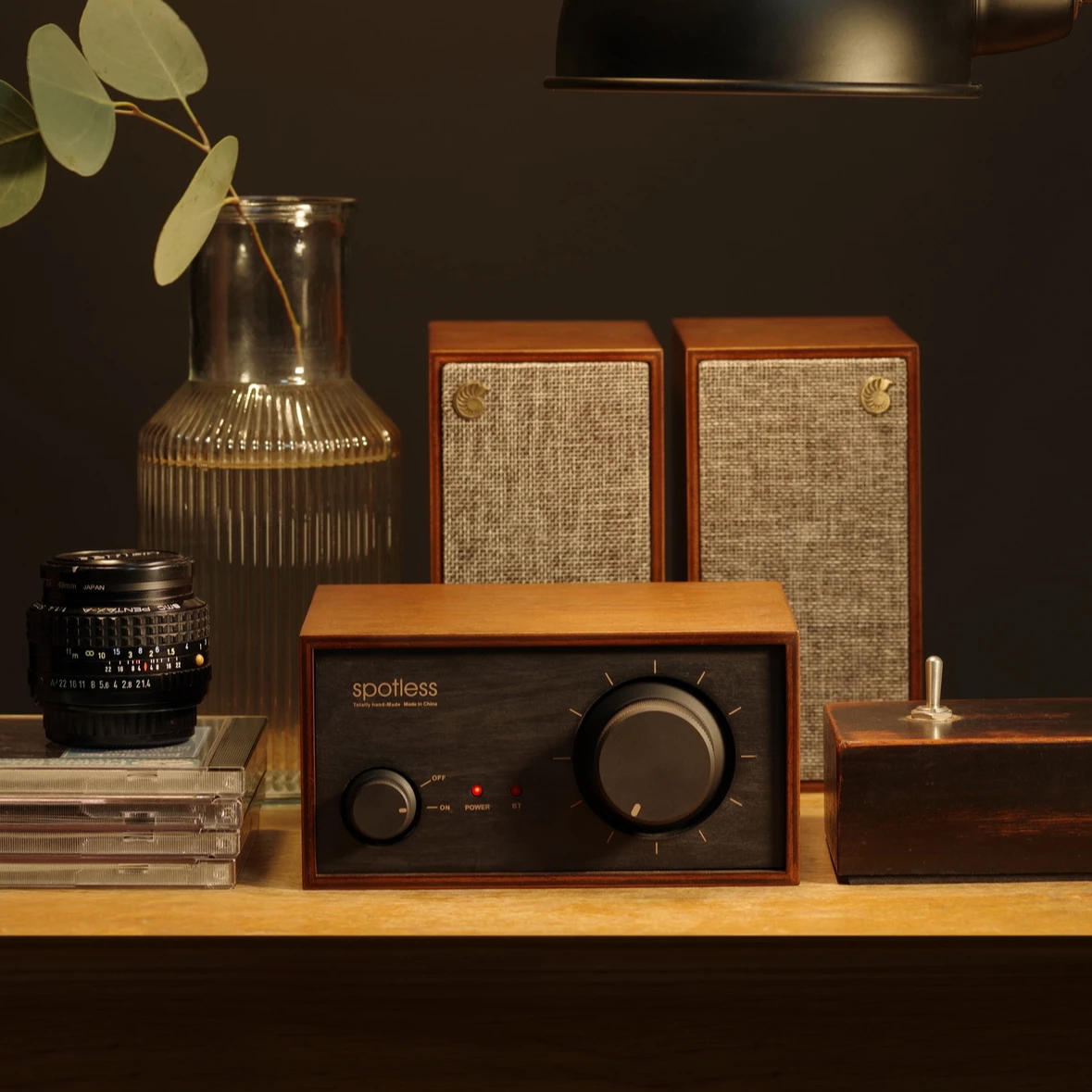 

Spotless D1 HiFi Integrated Amp BT Wireless Audio Amplifier Compact Desktop Mini Audio Amplifier System Handmade