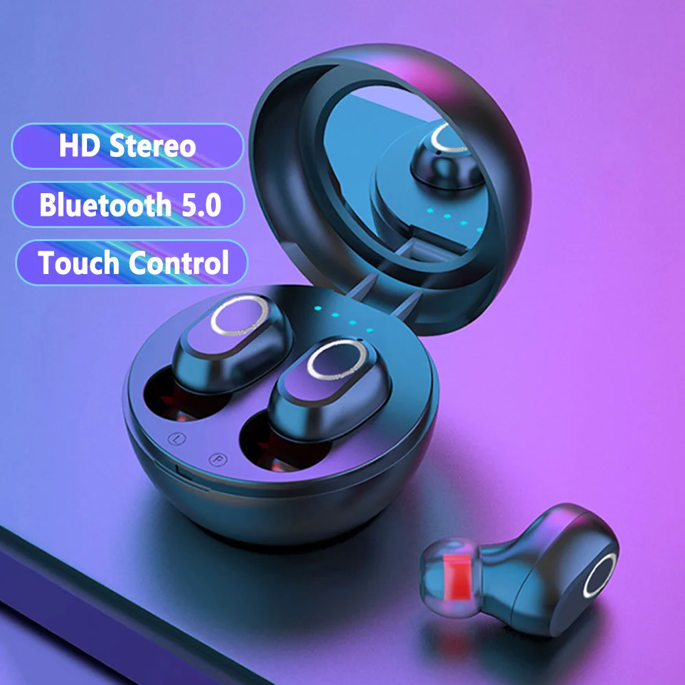 

Free Shipping 1 Sample OK Stereo Waterproof Sports BT Earphone Noise Cancelling Wireless Touch Headphone Earphones