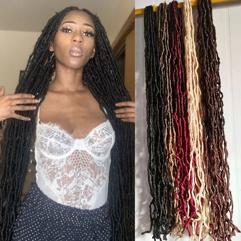 

36inch Synthetic Hair Extension Crochet Nu Locs Synthetic Braiding Hair 36inch Nu Locs, Pic showed 36inch nu locs synthetic crochet braids