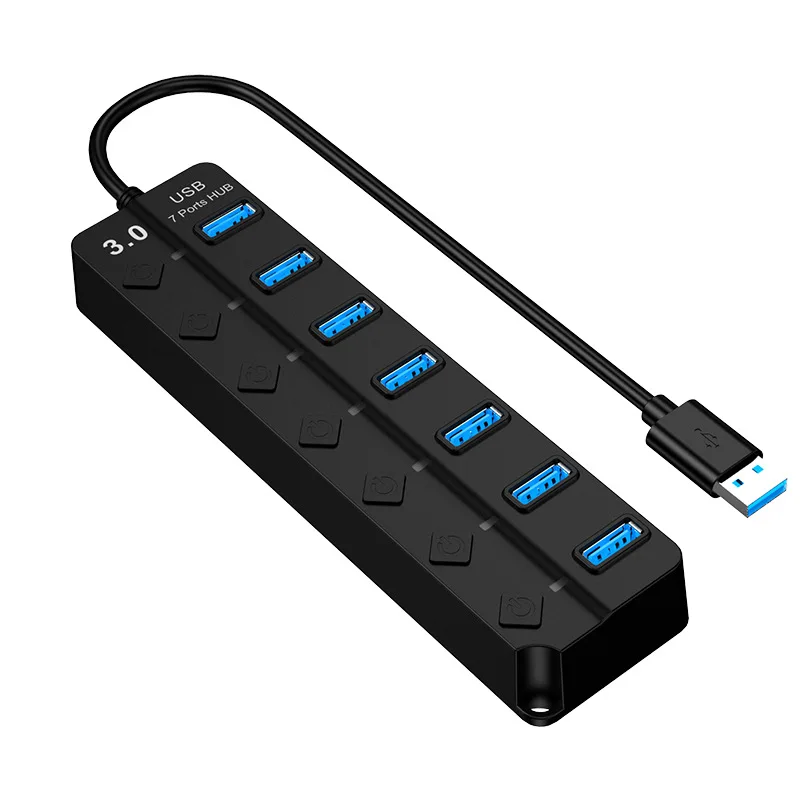 

Factory direct USB3.0 splitter multi-function 7-port HUB expansion computer one with seven multi-interface hub