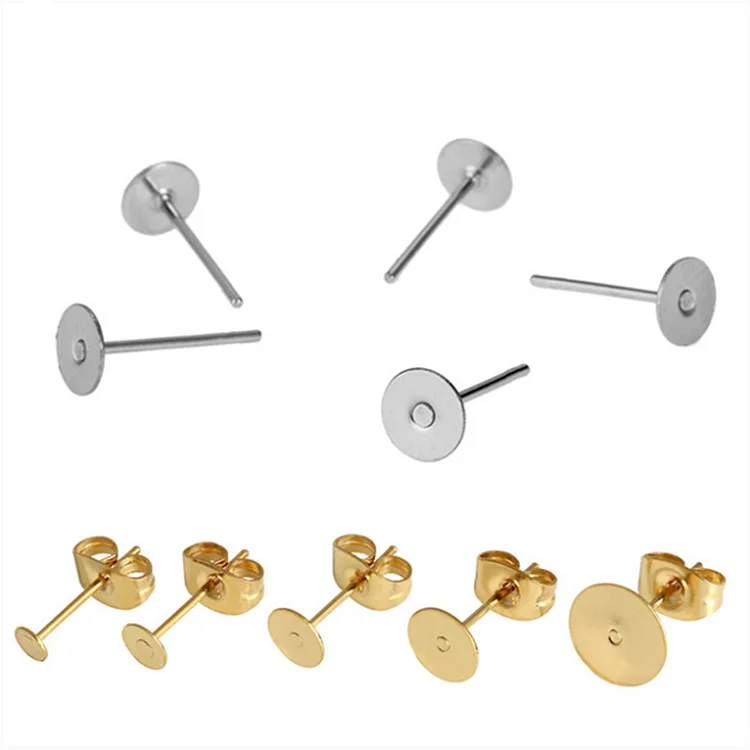 

Factory Flat Head Stud Earrings Pin With Hanging Earrings Findings For DIY Earring Making