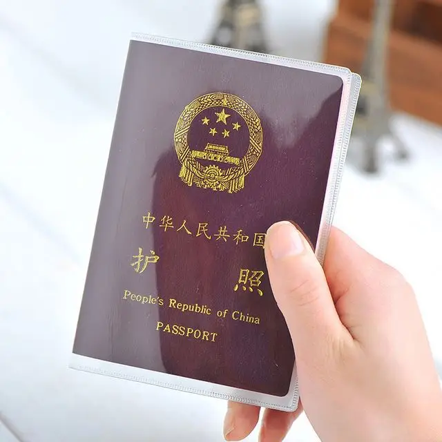 

Travel Waterproof Dirt Passport Holder Cover Wallet Transparent Pvc Id Card Holders Business Credit Card Holder Case Pouch, As showing