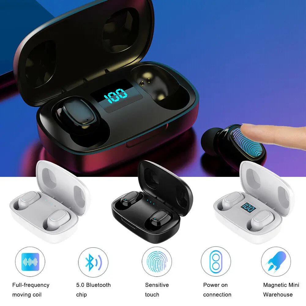 

TWS i12 BT LCD Display Air Earbuds Pods Earphone T10S For iphone 12 pro max with magsafer charging case