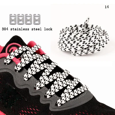 

New Casual Flat Elastic Shoe Laces lazy no-tie shoelaces antiskid shoelaces, Picture color or custom color