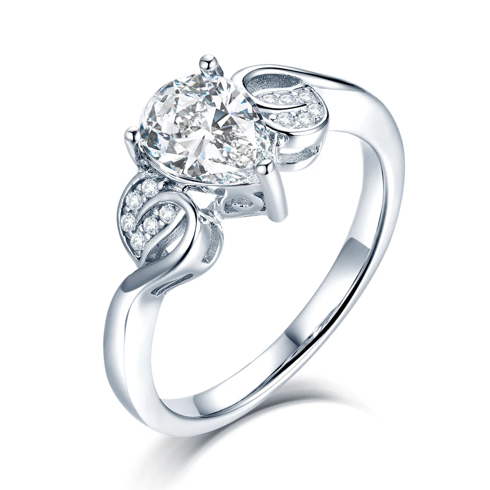

Ready to Ship High End 925 Silver Wedding Rings for Women