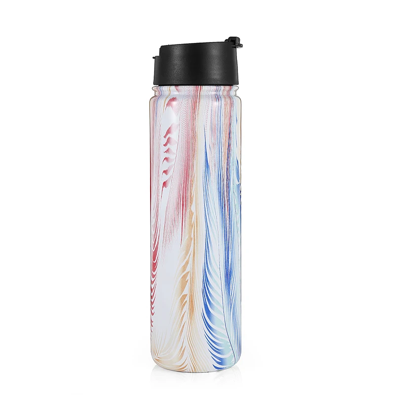 

Hot Selling Colorful Wide Mouth Water Bottle Stainless Steel Insulated Water Bottle with Different Kinds of Lids, Customized color