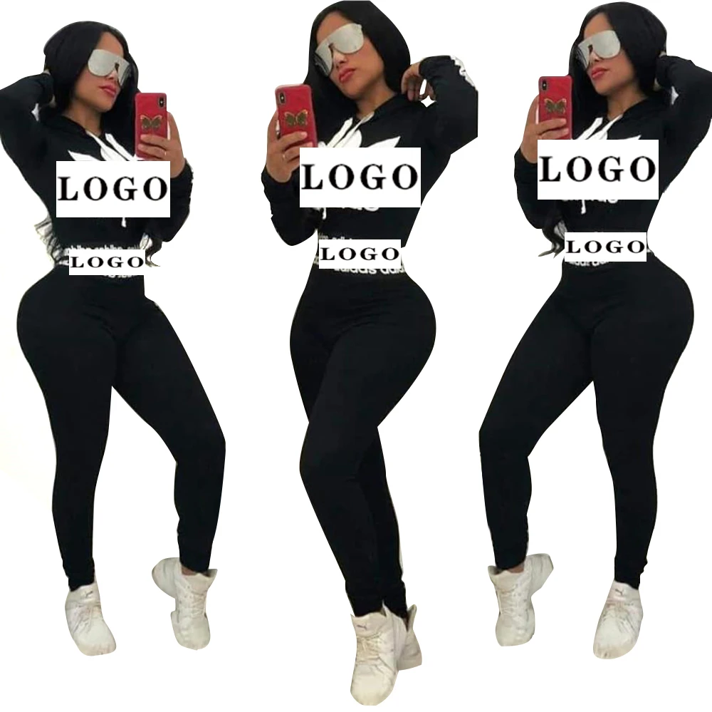 

Spring 2021 short pants two piece clothes LOGO Custom woman sport suit hooded running outfit clothes tight girl casual dresses, Picture color