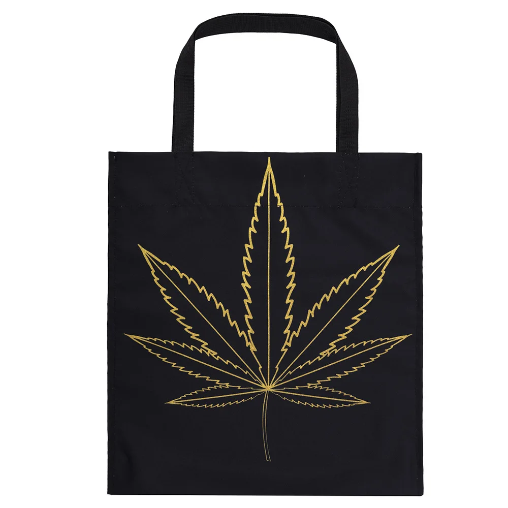 

Fashionchains Handbag Shoulder Bags Black Golden Printing Handbag Manufacturers Canvas Handbags For Women, Customizable