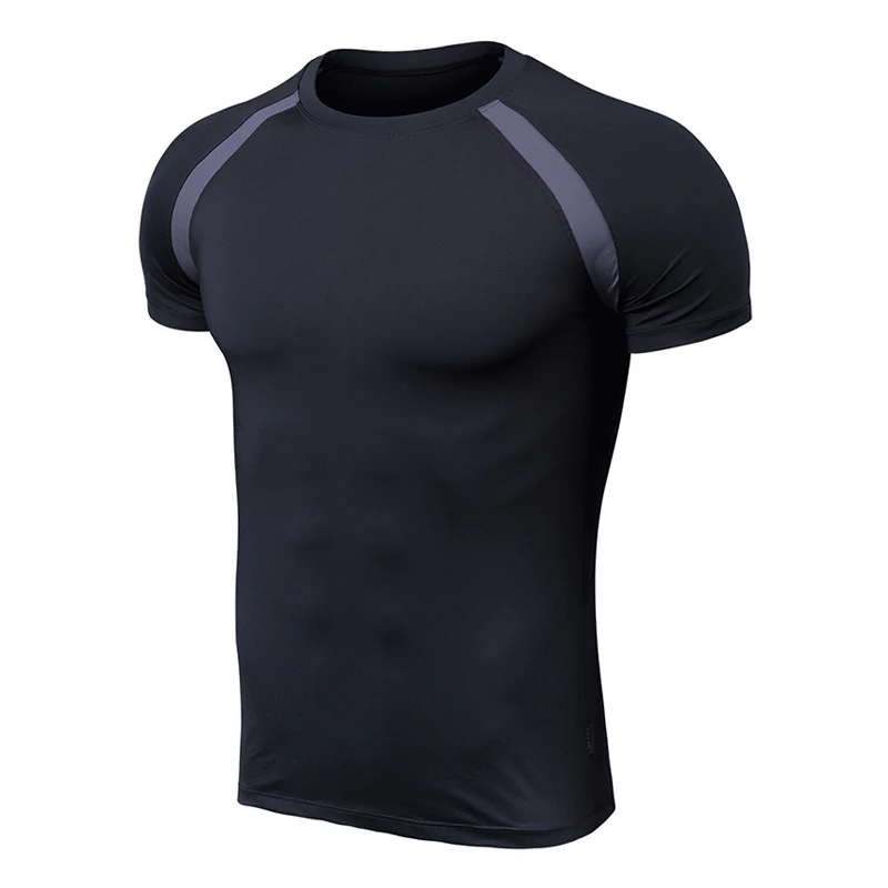 

OEM Men's Short Sleeve Knitted Workout Fitness Sports Mens Gym Polyester T shirt