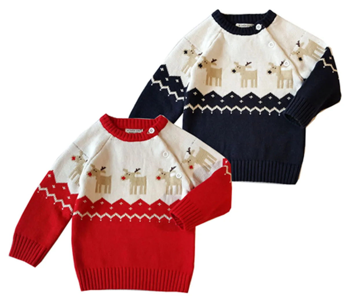 

wholesale cotton thread children's sweater Christmas elk boys stylish sweaters European and American style new children's wear