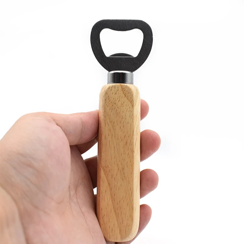 

Wholesale Custom Portable Wood Handle Metal Stainless Steel Wooden Travel Corkscrew Beer Bottle Opener, Natural