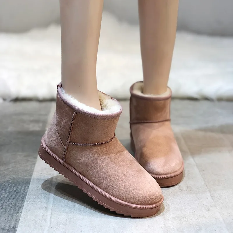 

Winter ladies Fashion snow boots thick women cotton shoes warm plush soft bottom girls short boots women boots