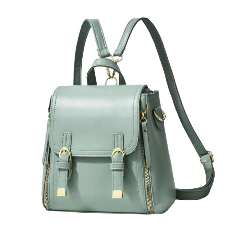 

BPZ028 2021 Summer simple female pu leather handbags customize backpack bag ladies back bags for women