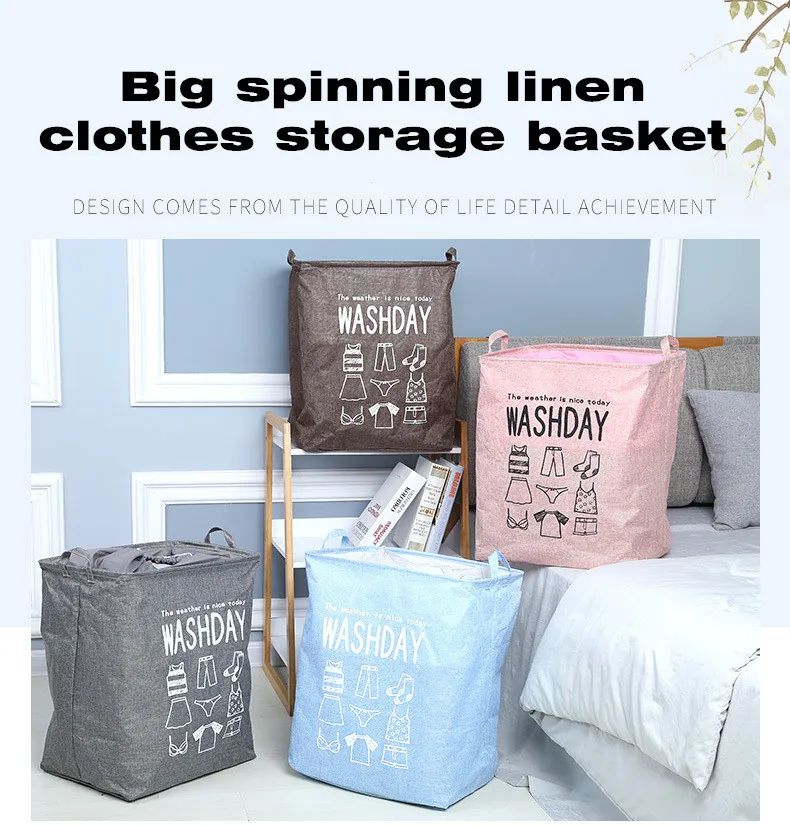 
Cube folding laundry basket for kids toy storage basket sundries books lego dog toys box clothes storage bag 