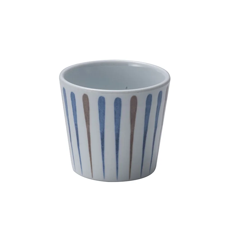 

5oz Japanese tea cup green tea cups No Handles Polished stripe Look melamine sushi cup, Customized color