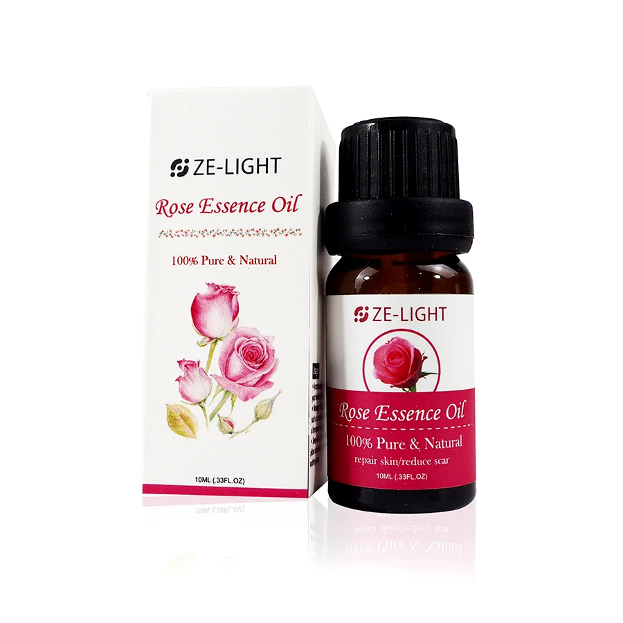 

ZeLight Rose Essential Oil 100% Pure Natural Undiluted Therapeutic Grade Perfect For Aromatherapy Relaxation Skin Therapy, Colorless