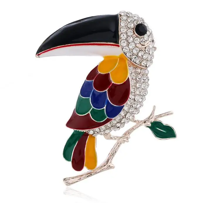 

Wholesale Free shipping  Enamel Animal Bird Brooch Pins for Women, Multi color