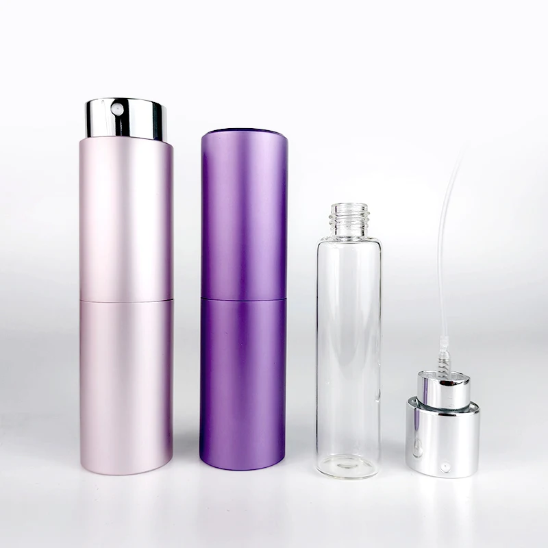 

5ml 8ml 10ml 30ml Portable Mini Cylindrical Aluminum Cosmetic Perfume Spray Bottle Packaging Refillable Perfume Bottle