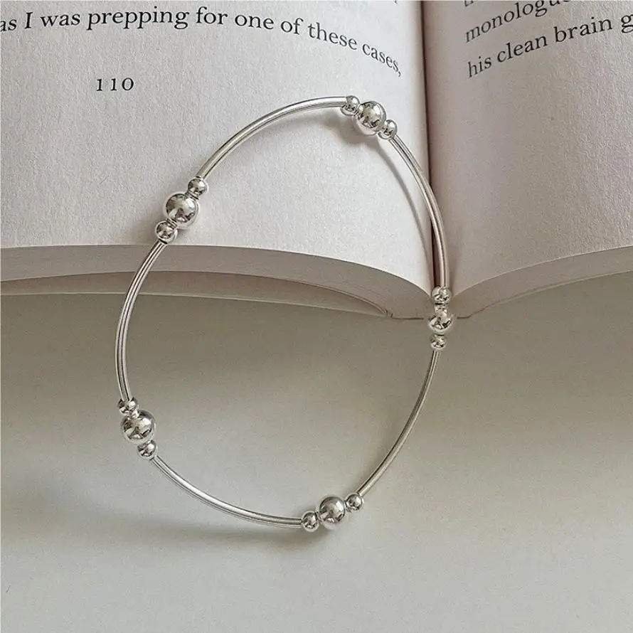 

VIANRLA Minimalist Chain Bracelet For Girl Jewelry 925 Sterling Silver Bead Bracelets Dropshipping Free Laser Logo