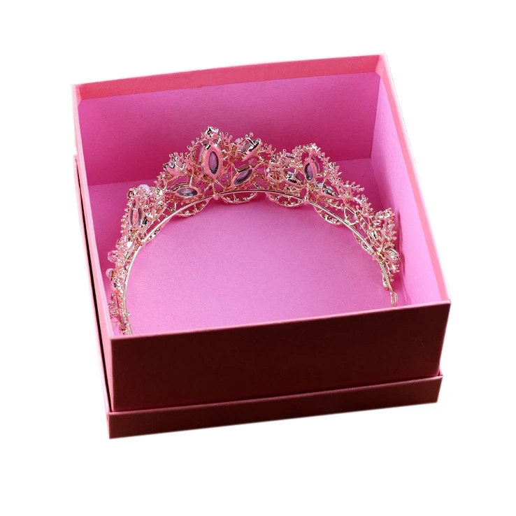 Custom Luxury Paper Cardboard Hair Accesories Tiara Gift Box Tiara