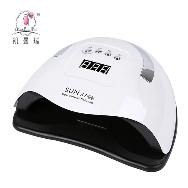 

New Style Strong Power 120w UV LED Sun x7Max Nail Lamp Gel polish led light Portable Nail Lamp For Women, White pink