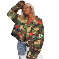 

2019 Women Clothing Latest Design Women Coats Camo Jackets Denim Jeans Clothing