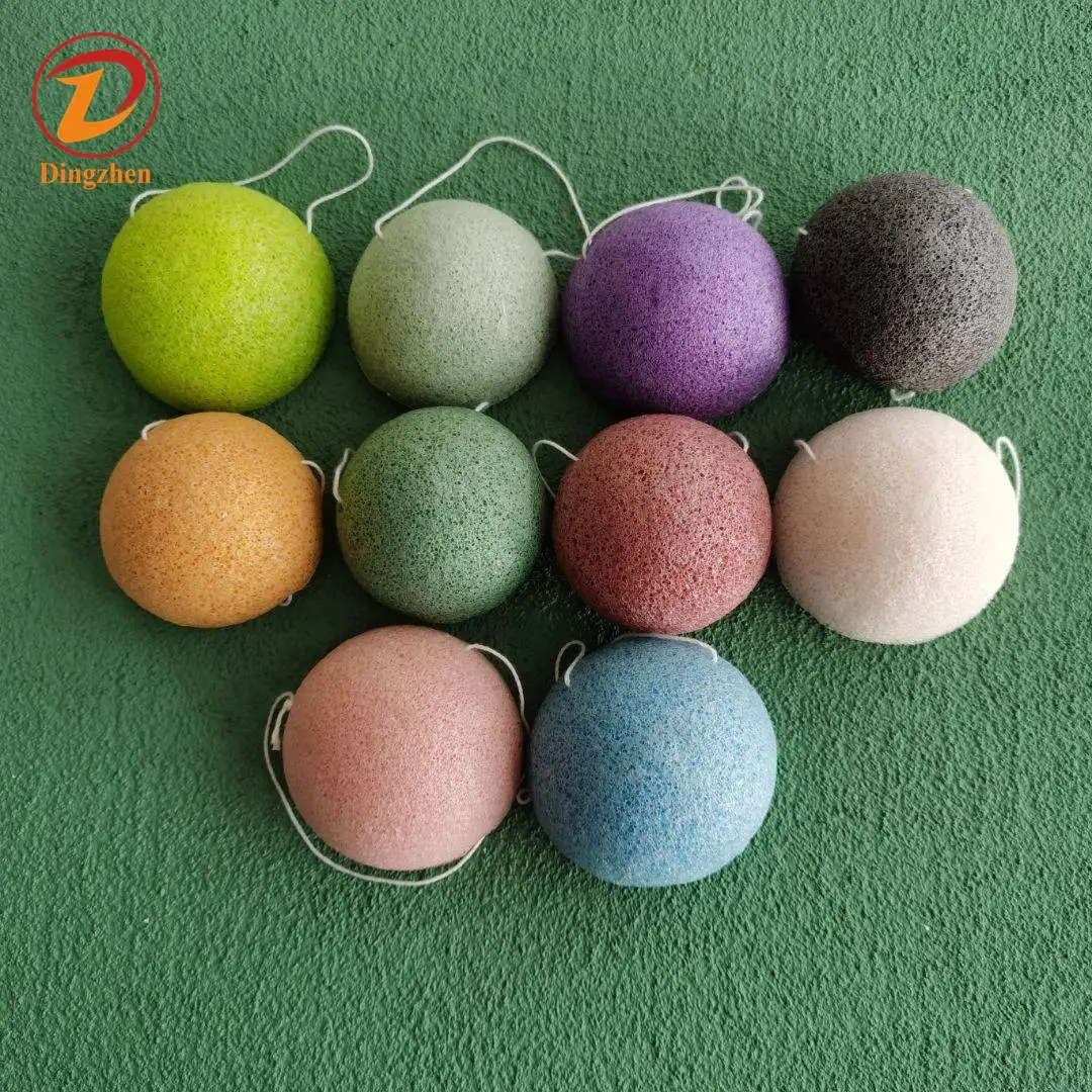 

Wholesale 100% Natural Konjac Sponge Half Ball Shape for Face Exfoliating and Deep Pore Cleansing Various Colors, Multi colors