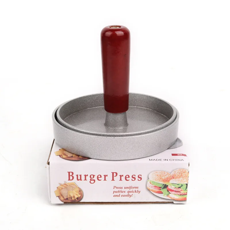 

9cm mini cheap Non-Stick Hamburger Press Patty Mold Burger Maker for Meat Beef Pork Lamb Cheese Halal Nut Veg Veggie BBQ grill, Picture showed