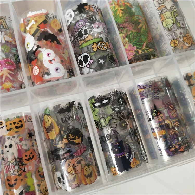 

NO.19 Factory direct sale Halloween foil nail art foil nail art sticker for the nail art decoration, Picture