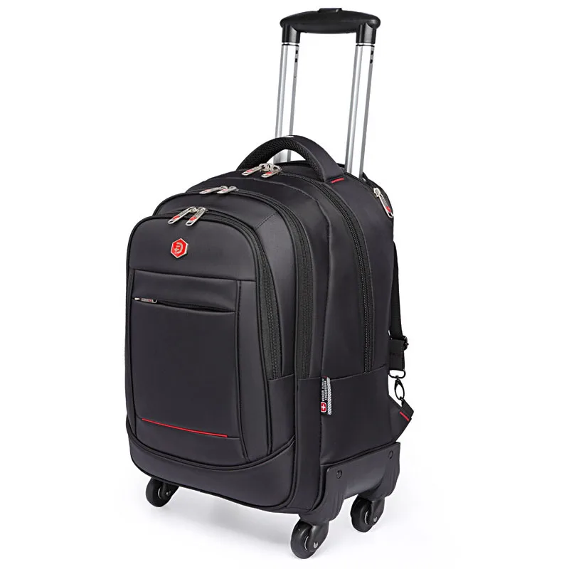 

Double Handle Rolling Backpack Carry-on Laptop Backpack Trolley Suitcase Business Bag, All colors in color available