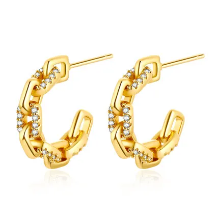 

Dropshipping Braid Earrings Creative Ladies Earrings Round Gold Plated Fashion Silver Hoop Earrings Trendy Party, Gold color