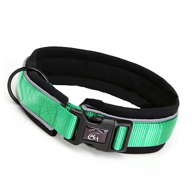 

2022 Personalized Dog Collar Reflective Nylon Soft Padded Running Nylon Dog Collar For All Breeds Dog Collar