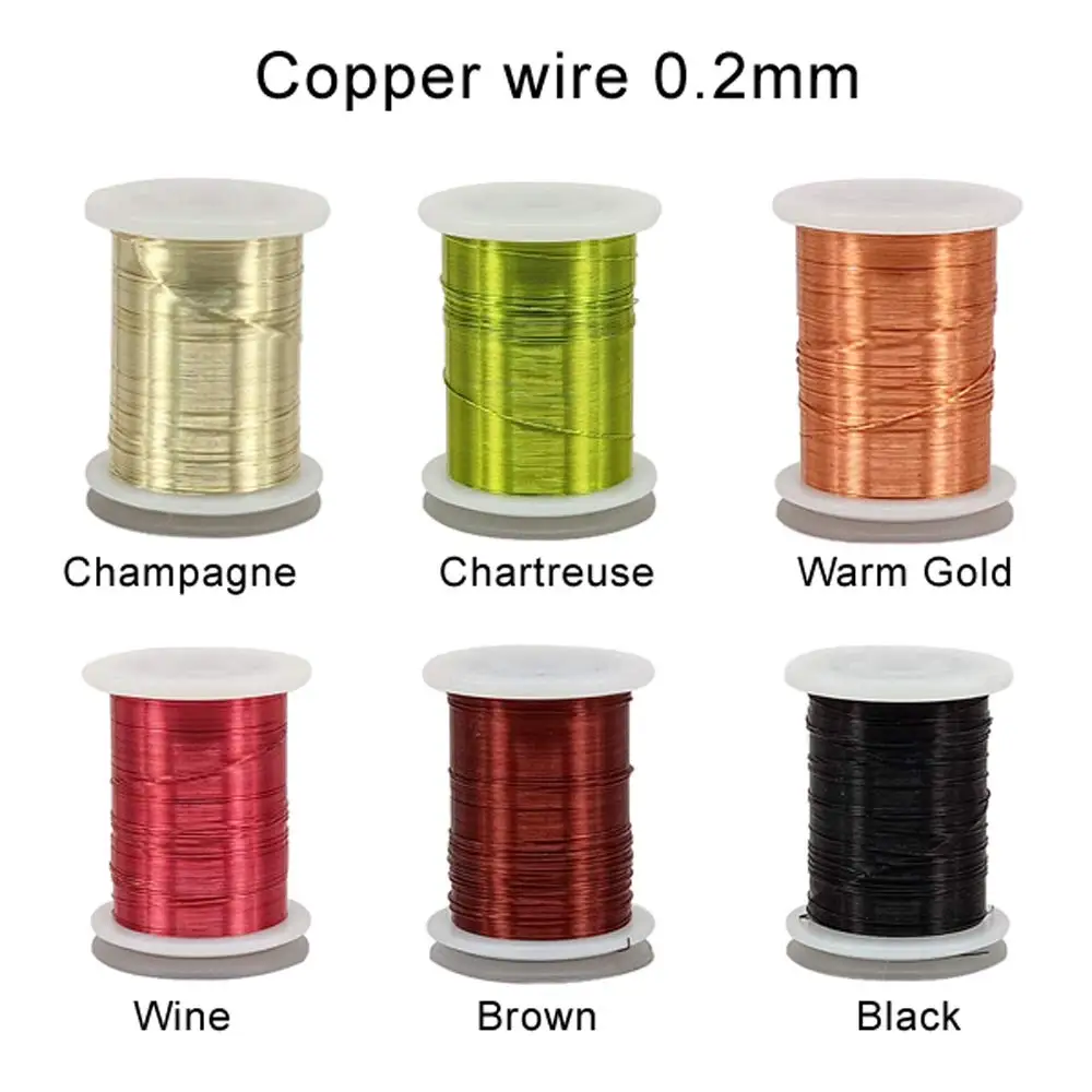 6 Color/set Nontarnishing Ultra Copper Wire 0.1mm,0.2mm Super