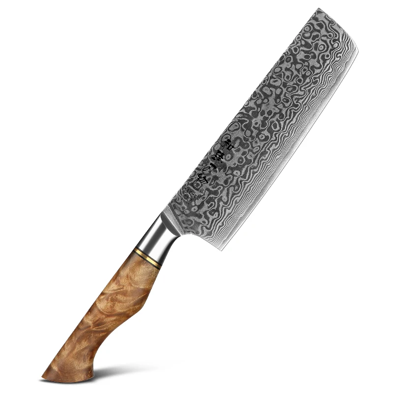 

67 Layers Damascus Steel Professional Kitchen Nakiri Slicing Knife Chef Knives