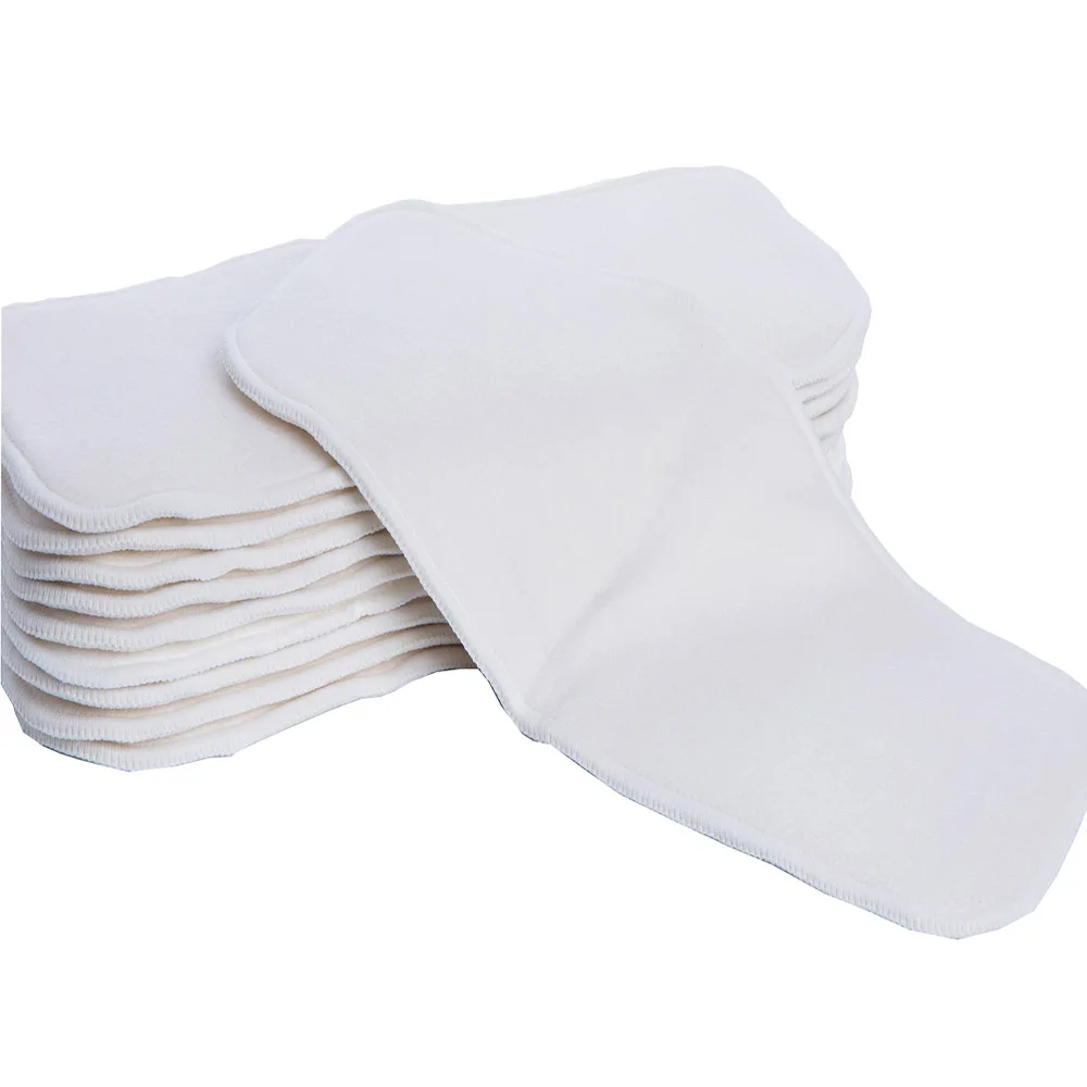

Soft Custom Washable Reusable Baby Bamboo Cotton Diaper Inserts