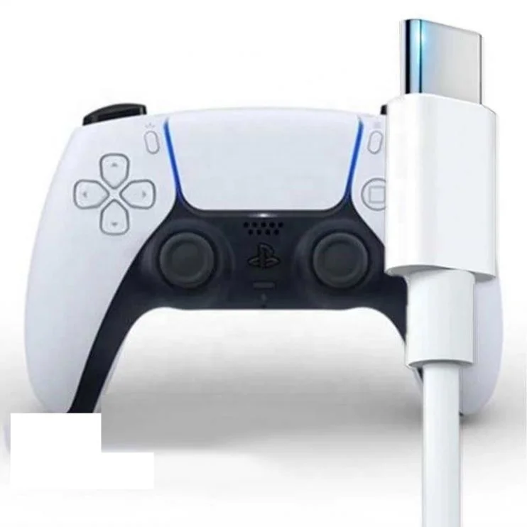

Power Charging Cable USB Cord For PS5 Playstation 5 Controller 1M, Black/white