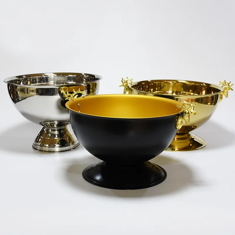 

Amazon sells stainless steel ice bucket luxury champagne Beer red wine cooler ice bucket, Customized color