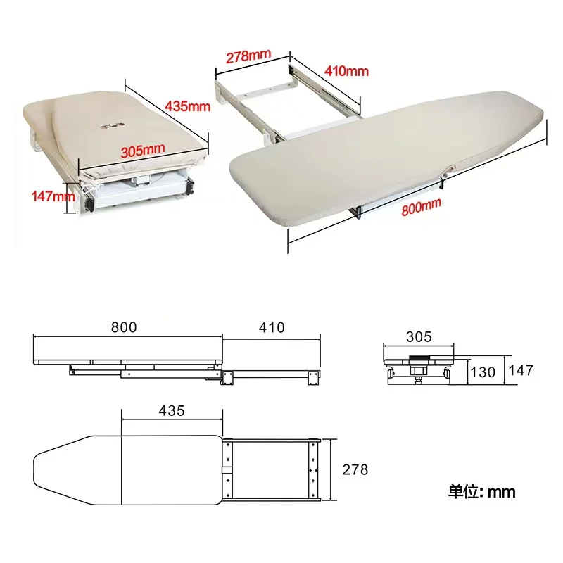 

cabinet small and iron stand wall mounted ironing board folding, Customized color