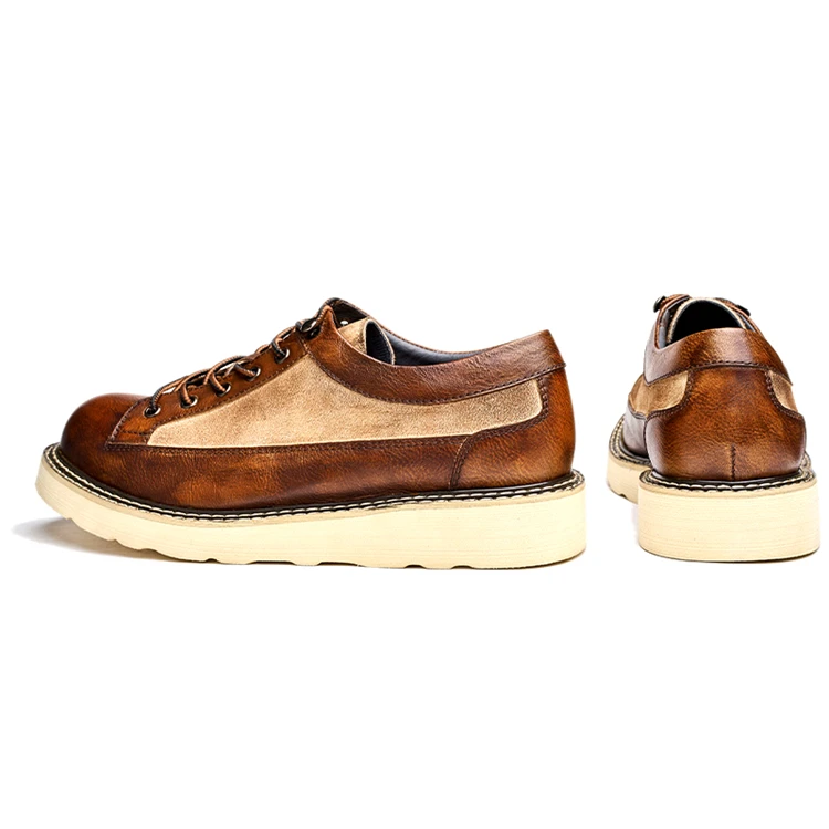 

Supplier provides high-quality customized Roman boots fashion trend men's leather boots, Brown