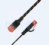 Robust Flat Cat6A Patch Cable U/UTP Unshielded Nylon Fiber Network Cable Patch Cord Fashion Electric RJ45 Power Patch Lead