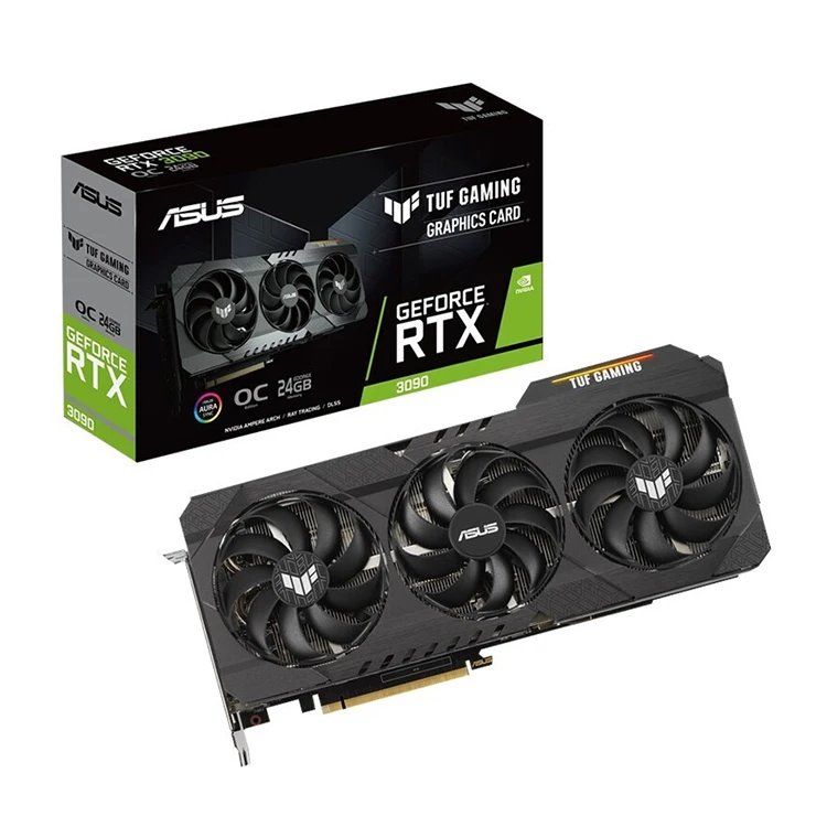 

STOCK ASUS TUF RTX 3090 O24G Gaming 24G Graphics Card with 1770MHz GDDR6X 384bit Support 8K Monitor and PCIE 4.0 RTX3090 GPU