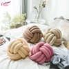 Nordic Wind Trend Style Knitting Articles Handmade Ball Knot Car Pillow Cushion